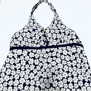 It Figures Halter Flower Bathing Suit Top Size 16 Plus Swimwear